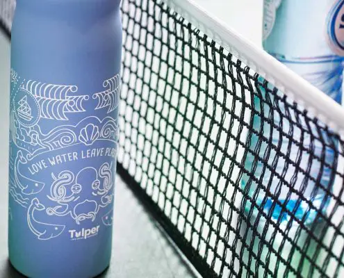 Tulper, love water, leave plastic.