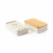 Compartiment Lunchbox bamboe 2 delen