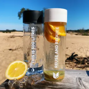 Drinkflessen met fruit zomer