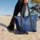 MS cooler shopper tas blauw onderweg