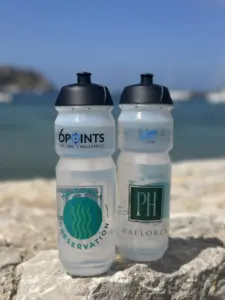 Kado voor vakantiegangers transparante Bio bidon sportflessen met opdruk