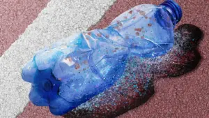 plastic flesjes afval