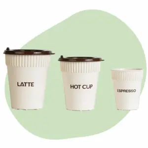 ribbel kantoorbekers lichtblauw bedrukt