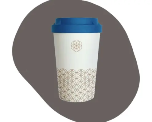 Rondom bedrukte Retulp BPA vrije herbruikbare koffiebekers alternatief SUP wetgeving