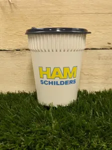 Retulp handige herbruikbare koffiebekers met logo als alternatief SUP wetgeving