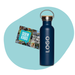 Retulp thermosflessen en cadeaubonnen combinatie geschenkpakket