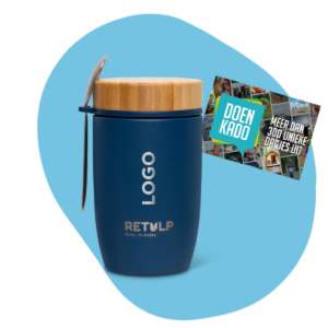 Retulp logo beker en cadeaubonnen combinatie geschenkpakket