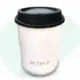 Retulp Koffiebeker Travelcup basic beige beker zwarte deksel