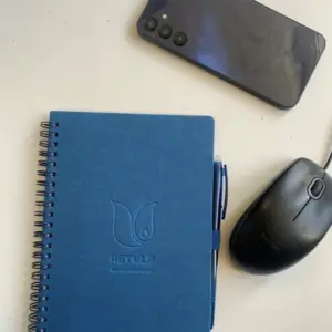 retulp notitieboekje blauw detail