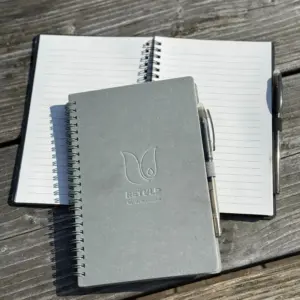 retulp notitieboekje grijs open