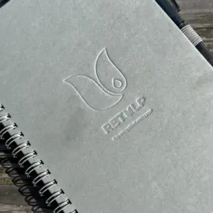 retulp notitieboekje grijs detail