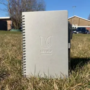 retulp notitieboekje grijs detail