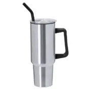 Basic XL Tumbler met rietje - RVS