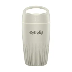 Biobased ribbel reisbeker - beige