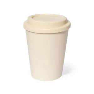 Budget beker met drink opening - beige