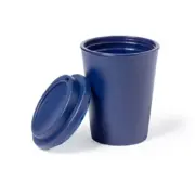 Budget beker met drink opening - blauw deksel los
