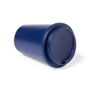 Budget beker met drink opening - blauw liggend