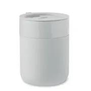 Design reisbeker van keramiek - wit