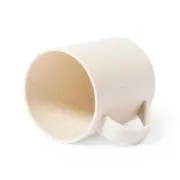 Goedkope herbruikbare mok - beige liggend