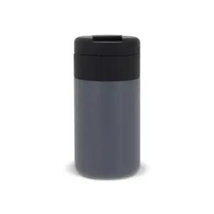 Kleine beker met klapdeksel - grijs