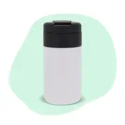 Kleine beker met klapdeksel - wit