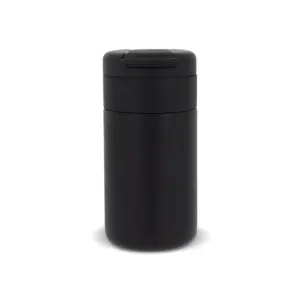 Kleine beker met klapdeksel - zwart