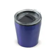 Kleine metallic RVS reisbeker-donkerblauw