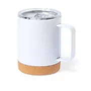 Luxe RVS beker met kurk wit