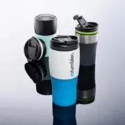 Mix & Match kleuren reisbeker - 3 bekers bedrukt