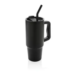 Premium XL thermos Tumbler met rietje - zwart