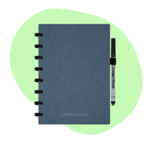 Herbruikbaar notitieboek correctbook linnen