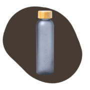 glazen waterfles gekleurd