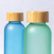 glazen waterfles groen blauw