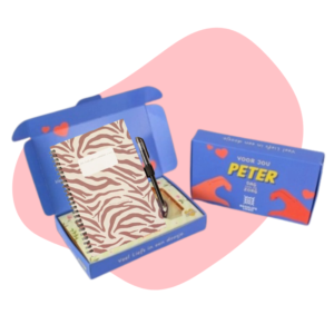 Gepersonaliseerd doosje met notitieboek