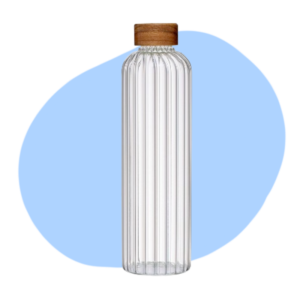 glazen waterfles 1000 ml