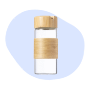 glazen waterfles telefoonhouder white label