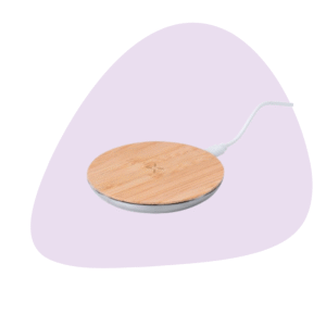 draadloze oplader personaliseren bamboe