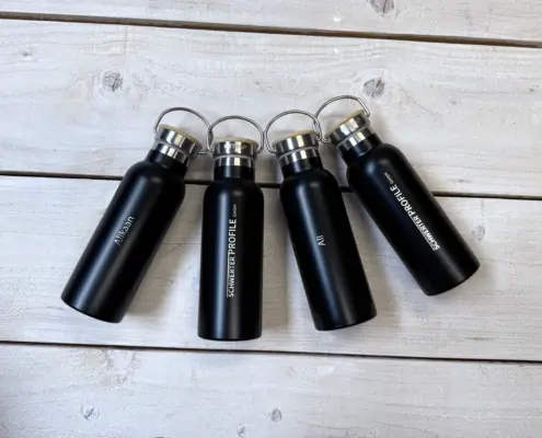 retulp rvs waterflessen met logo en namen graveren