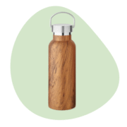 rvs thermosfles bamboe hout