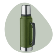 thermoskan 1 liter groen rvs