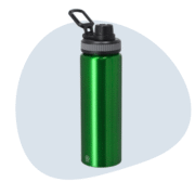 grote metallic thermosfles handige dop