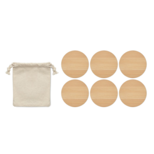 bamboe onderzetters graveren met logo