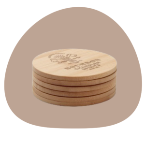 bamboe onderzetters bedrukken met logo
