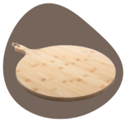 ronde borrelplank bamboe