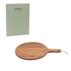 ronde borrelplank graveren kerstgeschenk