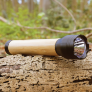 bamboe oplaadbare zaklampen personeelsgeschenk