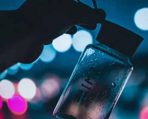 Photo water bottle odor
