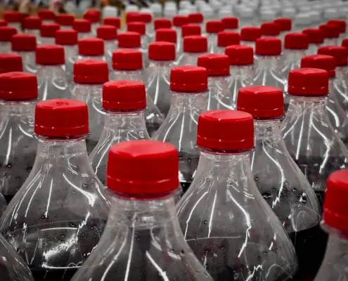 Photo plastic bottles