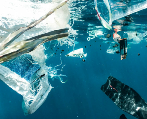 polluted sea ocean plastic