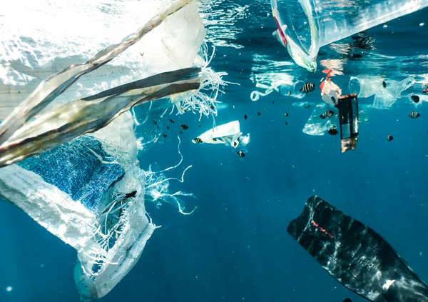 polluted sea ocean plastic